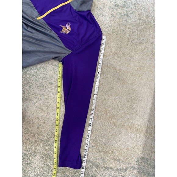 NFL Team Apparel Size XL Men’s Minnesota Vikings 1/4 Zip Pullover TX3 Cool - Picture 6 of 8